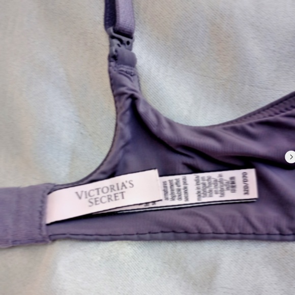 Victoria's Secret Incredible padded bra set black/purple sz32D wireless NWOT - Picture 5 of 5